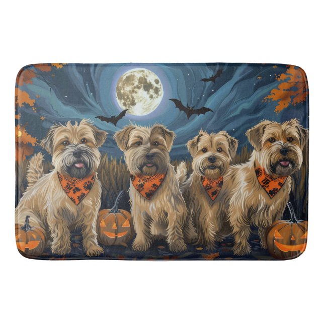 Tapete De Banheiro Wheaten Terrier Halloween Spooky (Frente)