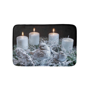 Tapete De Banheiro White Advent Wreath