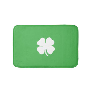 Tapete De Banheiro White Clover Leaf Bath Mat