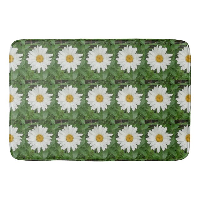 Tapete De Banheiro White Daisies (Frente)