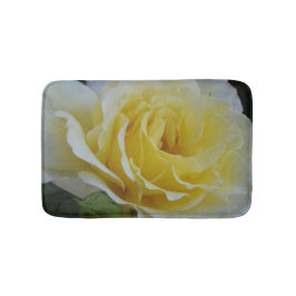 Tapete De Banheiro White e Yellow Rose Bath Mat