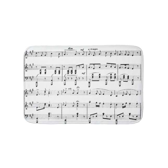 Tapete De Banheiro White Sheet Music (frente)