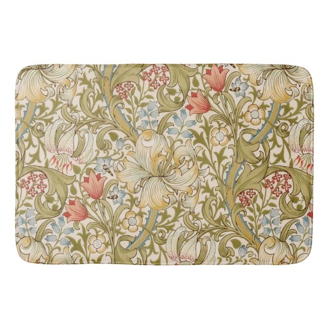 Tapete De Banheiro William Morris Lily Art Nouveau Floral (Frente)