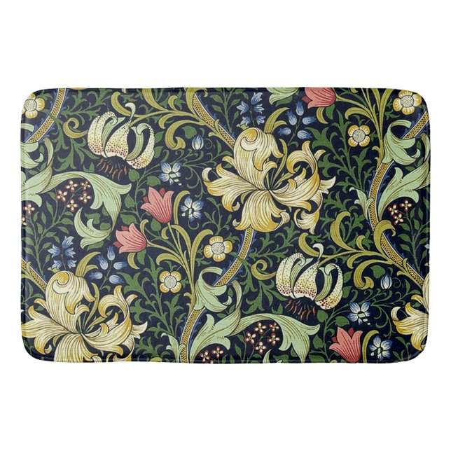 Tapete De Banheiro William Morris Ouro Lily Floral Patterno (Frente)
