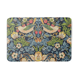 Tapete De Banheiro William Morris Strawberry Thief Padrão Floral