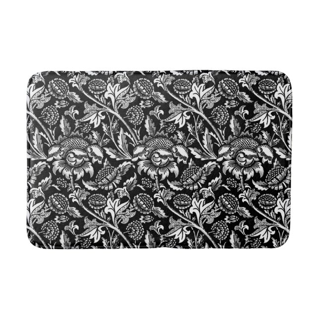 Tapete De Banheiro William Morris Sunflower, Black and White (Frente)