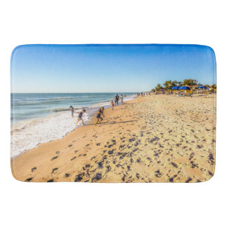 Tapete De Banheiro Winter Beach Scene Bath Mat