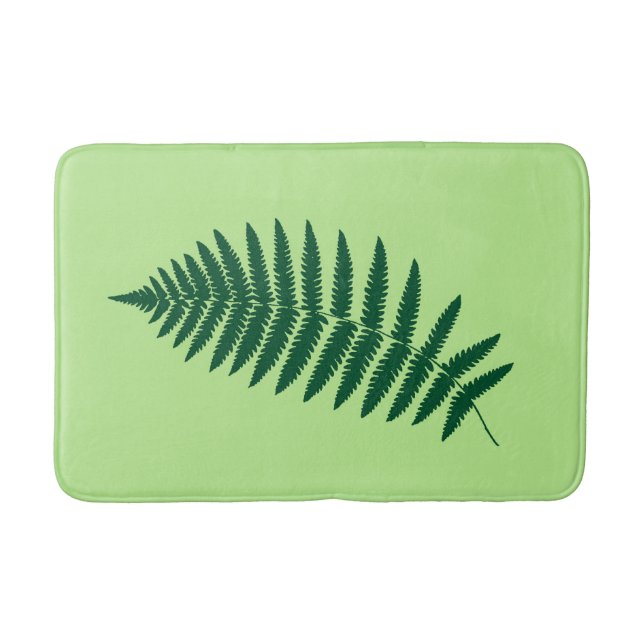 Tapete De Banheiro Woodland Fern 2, Emerald e Light Green (Frente)