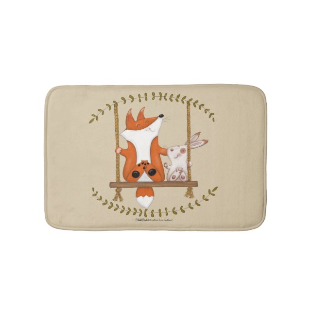 Tapete De Banheiro Woodland Fox e Bunny Swing (frente)