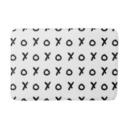 Tapete De Banheiro X&O preto e branco X O XO X&O - Trendy Cute