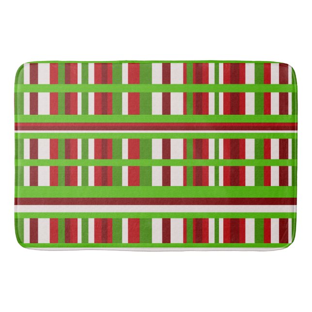 Tapete De Banheiro Xadrez de Natal (Frente)