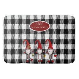 Tapete De Banheiro Xadrez dos gnomos cubanos adoráveis