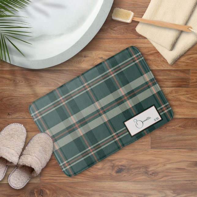 Tapete De Banheiro Xadrez Moderna Juniper Bath Mat (Criador carregado)