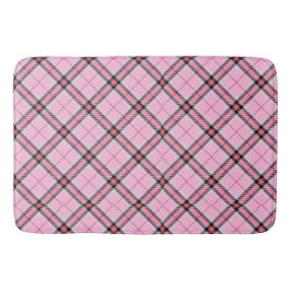 Tapete De Banheiro Xadrez rosa e preto