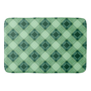 Tapete De Banheiro Xadrez Verde