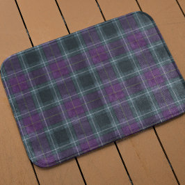 Tapete De Banheiro Xadrez Verde Roxo