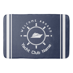 Tapete De Banheiro Yacht club Marinho Náutico