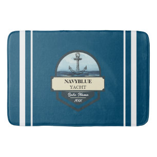 Tapete De Banheiro Yacht club Marinho Náutico