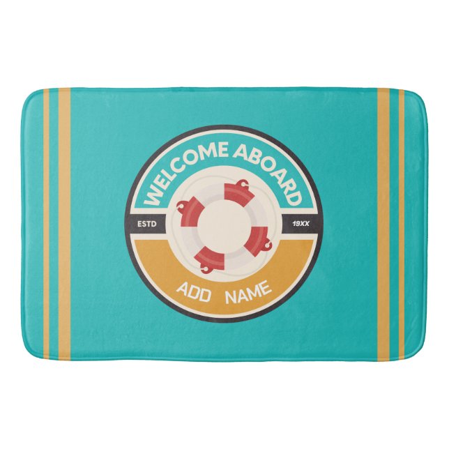 Tapete De Banheiro Yacht club marinho Náutico (Frente)