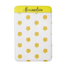 Yellow Wildflower customizable  Photo Bath Mat