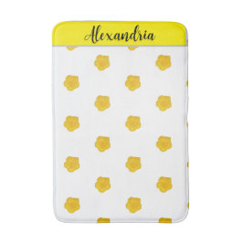 Tapete De Banheiro Yellow Wildflower customizable  Photo Bath Mat