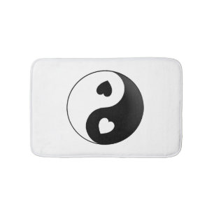 Tapete De Banheiro Yin Yang Love Hearts Bath Mat