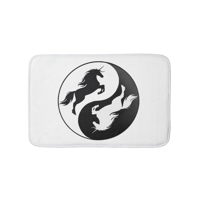 Tapete De Banheiro Yin Yang Unicorn Bath Mat (frente)