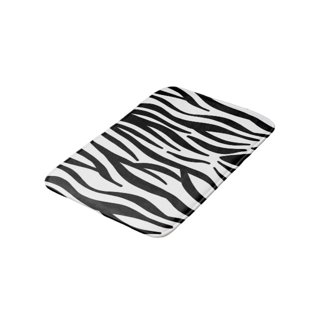 Tapete De Banheiro Zebra Print Bath Mat (Angulado)