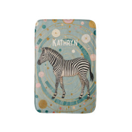 Tapete De Banheiro Zebra Whimsical Personalizada