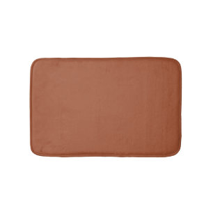 Tapete De Banheiro Zero-escuro terracotta sólido e simples chic moder
