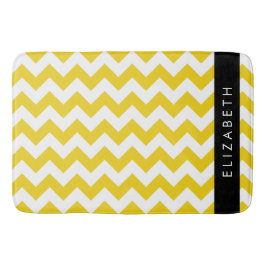 Tapete De Banheiro Zigzag Amarelo, Chevron Amarelo, Seu Nome