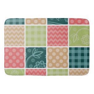 Tapete De Banheiro Zigzag, Chevron, Gingham, Bolinhas, Patchwork
