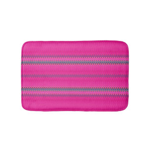 Tapete De Banheiro Zigzag Magenta
