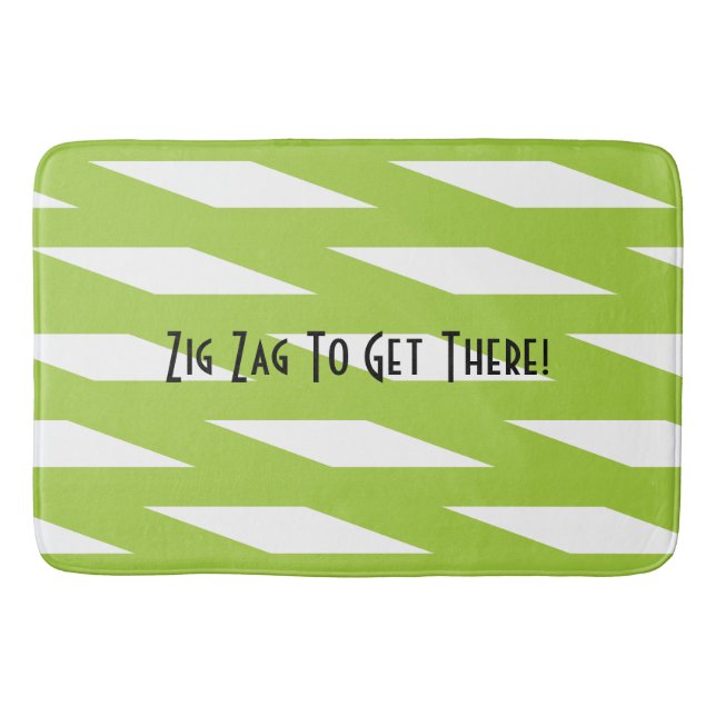 Tapete De Banheiro Zigzag Mat (Frente)