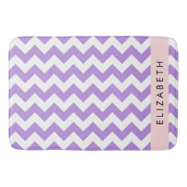Tapete De Banheiro Zigzag Roxo, Chevron Roxo, Seu Nome
