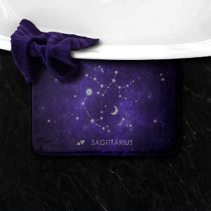Tapete De Banheiro Zodiac Roxo Sagittarius Astrologia Horóscopo