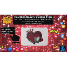 Tapete de Banho Coração Magia Amor com Fundo Branc