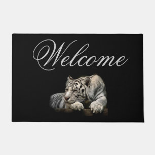 Tapete Dê boas-vindas a 18" x 24" esteira de porta/tigre