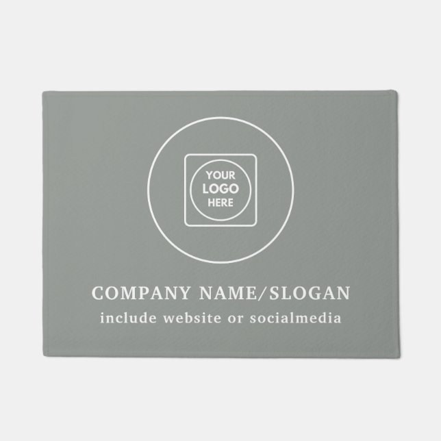 Tapete de Boas-Vindas com Logotipo Personalizado p (Frente)