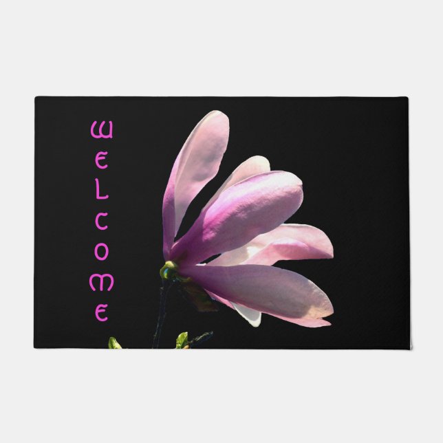 Tapete de Boas-Vindas Magnólia Rosa (Frente)