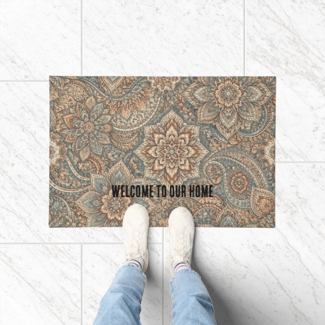 Tapete de Boas-Vindas Personalizável com Padrão Ún (Interior)