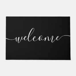 Tapete de Boas Vindas Preto e Branco