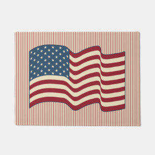 Tapete de Borracha Bandeira Americana Presente Pat