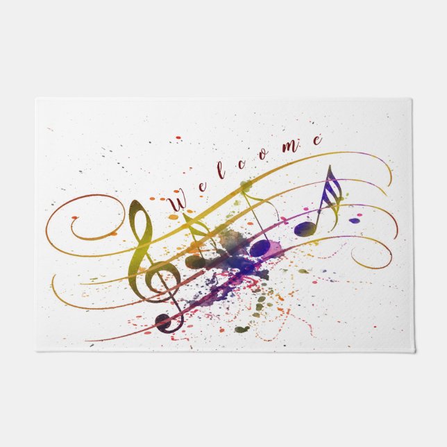 Tapete de Borracha Colorido com Efeito de Musica (Frente)