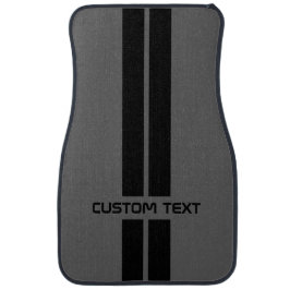 Tapete De Carro Cinzas e Pretos - Texto personalizado