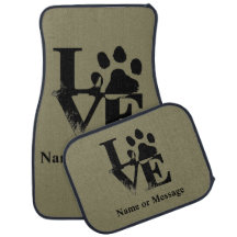 Love Dog Paw Nome Personalizado ou Mensagem