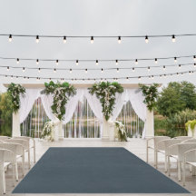 Tapete de corredor de casamento ao ar livre cinza