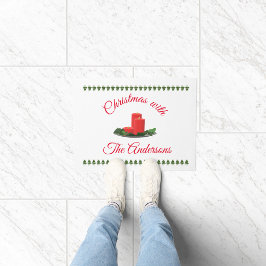 tapete de cozinha personalizado das velas de Natal