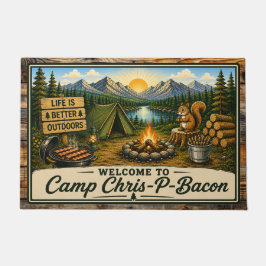 Tapete de Entrada Acampamento Chris-P-Bacon