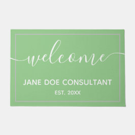 Tapete de Entrada - Boas-vindas Personalizado Verd